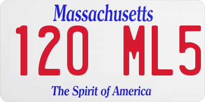 MA license plate 120ML5