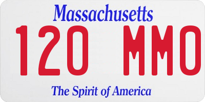 MA license plate 120MM0
