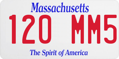 MA license plate 120MM5