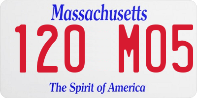 MA license plate 120MO5