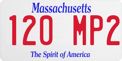 MA license plate 120MP2