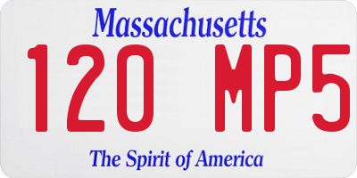 MA license plate 120MP5