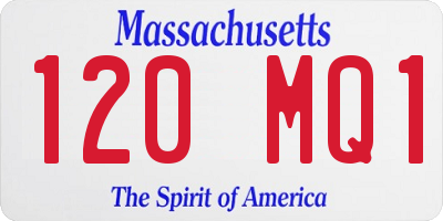MA license plate 120MQ1