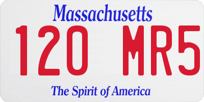 MA license plate 120MR5