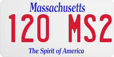 MA license plate 120MS2