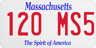 MA license plate 120MS5