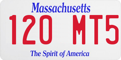 MA license plate 120MT5