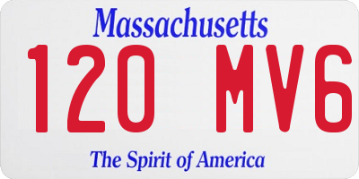 MA license plate 120MV6