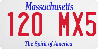 MA license plate 120MX5
