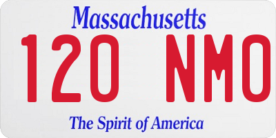 MA license plate 120NM0