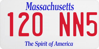 MA license plate 120NN5