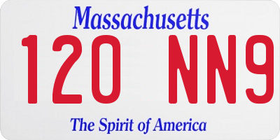 MA license plate 120NN9