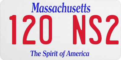 MA license plate 120NS2