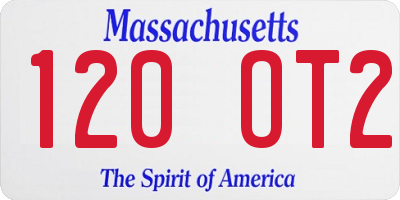 MA license plate 120OT2