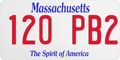 MA license plate 120PB2