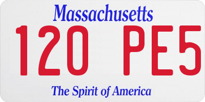 MA license plate 120PE5