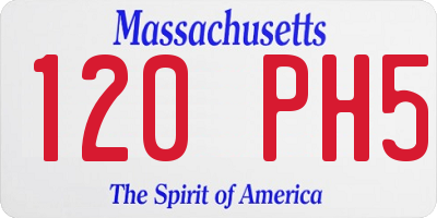 MA license plate 120PH5