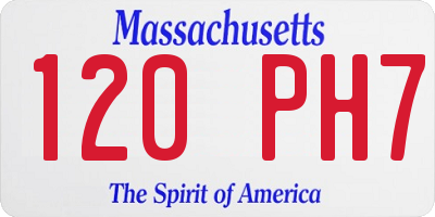 MA license plate 120PH7