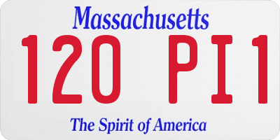 MA license plate 120PI1