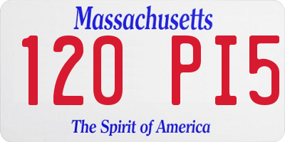 MA license plate 120PI5