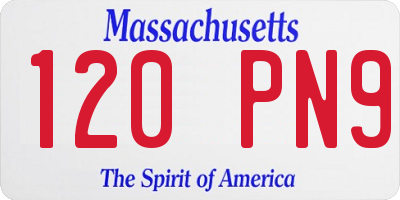 MA license plate 120PN9