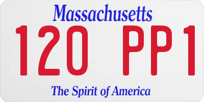 MA license plate 120PP1