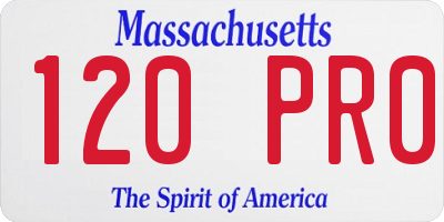 MA license plate 120PR0