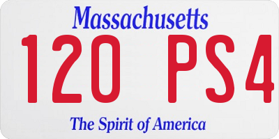 MA license plate 120PS4