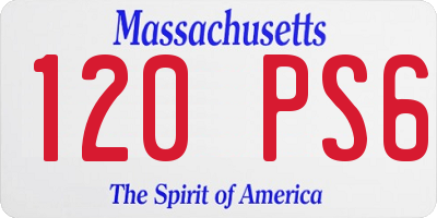 MA license plate 120PS6