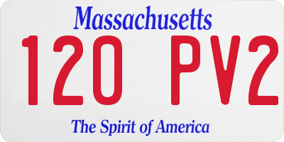 MA license plate 120PV2