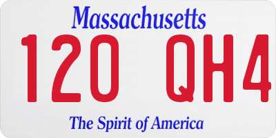MA license plate 120QH4