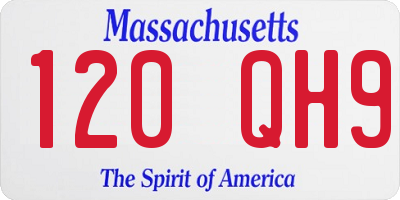 MA license plate 120QH9