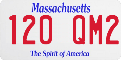 MA license plate 120QM2