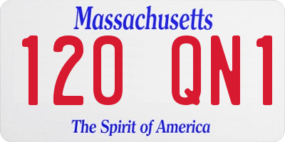 MA license plate 120QN1