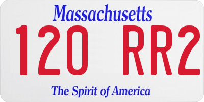 MA license plate 120RR2