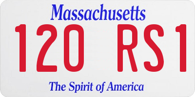 MA license plate 120RS1