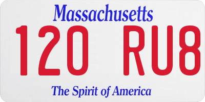 MA license plate 120RU8