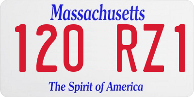 MA license plate 120RZ1