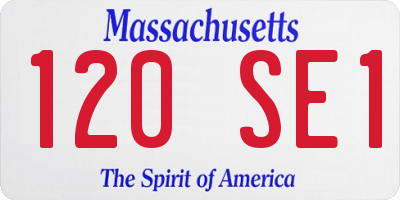 MA license plate 120SE1