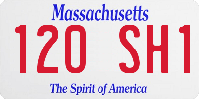 MA license plate 120SH1