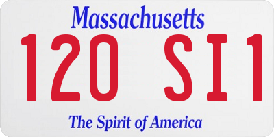 MA license plate 120SI1