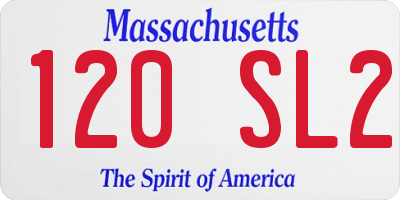 MA license plate 120SL2