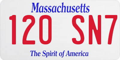 MA license plate 120SN7