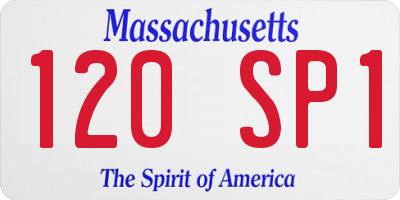 MA license plate 120SP1