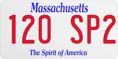 MA license plate 120SP2