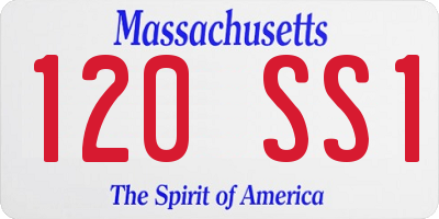 MA license plate 120SS1