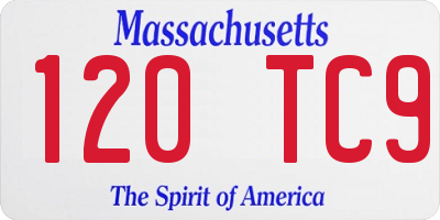 MA license plate 120TC9