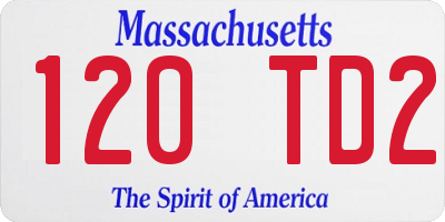 MA license plate 120TD2