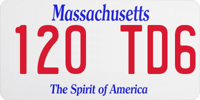 MA license plate 120TD6