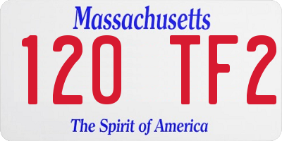 MA license plate 120TF2